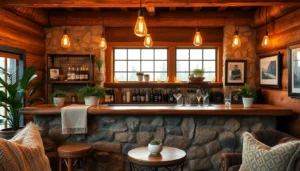 rustic home bar