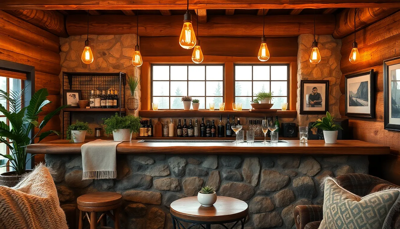 rustic home bar